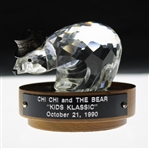 Chi Chi Rodriguezs 1990 Chi Chi and The Bear Kids Klassic" Glass Bear Trophy