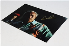 Arnold Palmer Signed in Gold 11x16 Oversize Post-Swing Photo JSA ALOA