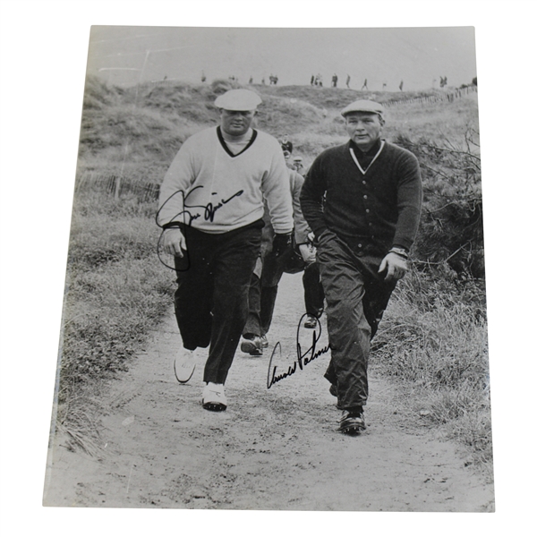 Arnold Palmer & Jack Nicklaus Signed 1965 Open 11x14 Oversize Photo JSA ALOA