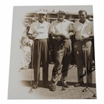 Ben Hogan, Byron Nelson & Arnold Palmer Signed Preston Hills in Dallas 9x11 Photo JSA ALOA