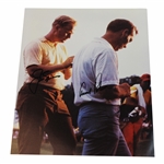 Jack Nicklaus & Arnold Palmer Signed Filling Out Scorecards 11x14 Oversize Photo JSA ALOA