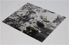 Arnold Palmer & Gary Player Signed in Gold Marker 8x10 B&W Photo JSA ALOA