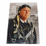 Arnold Palmer Signed Wearing Flightsuit 8x12 Photo JSA ALOA