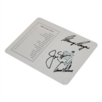 Big 3' Palmer, Nicklaus & Player Signed Augusta National GC Scorecard JSA ALOA
