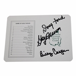 Doug Ford, Billy Casper & Gay Brewer Signed Augusta National GC Scorecard JSA ALOA