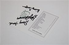 Doug Ford, Billy Casper & Gay Brewer Signed Augusta National GC Scorecard JSA ALOA
