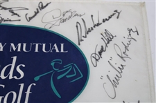 Big 3' Plus others Multi-Signed Liberty Mutual Legends of Golf Flag JSA ALOA