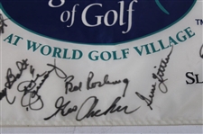 Big 3' Plus others Multi-Signed Liberty Mutual Legends of Golf Flag JSA ALOA