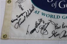 Big 3' Plus others Multi-Signed Liberty Mutual Legends of Golf Flag JSA ALOA