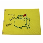 Doug Ford, Billy Casper & Gay Brewer Signed 2002 Masters Embroidered Flag JSA ALOA