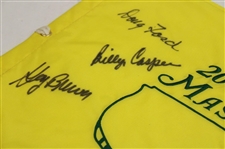 Doug Ford, Billy Casper & Gay Brewer Signed 2002 Masters Embroidered Flag JSA ALOA
