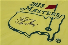 Jack Nicklaus & Gary Player Signed 2015 Masters Embroidered Flag JSA ALOA