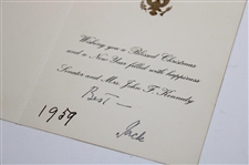 President John F. Kennedy Christmas Card Sent While Senator - 1959