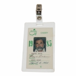 1985 Masters Tournament Caddy Badge #6 Issued to Wayne Beck - Andy Bean