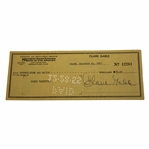 Clark Gable Signed 1955 Bank Check to Fanny Wakefield 12/24/1955 JSA ALOA