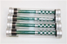 Four (4) Masters Tournament Green & Silver Ballpoint Pens in Original Packaging