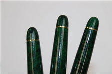 Three (3) Masters Tournament Emerald Green & Gold Ballpoint Pens
