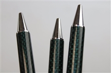 Three (3) Masters Tournament Green & Silver tone Ballpoint Pens