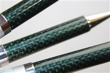 Three (3) Masters Tournament Green & Silver tone Ballpoint Pens
