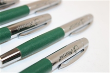 Five (5) Masters Tournament Green & Silver Ballpoint Pens