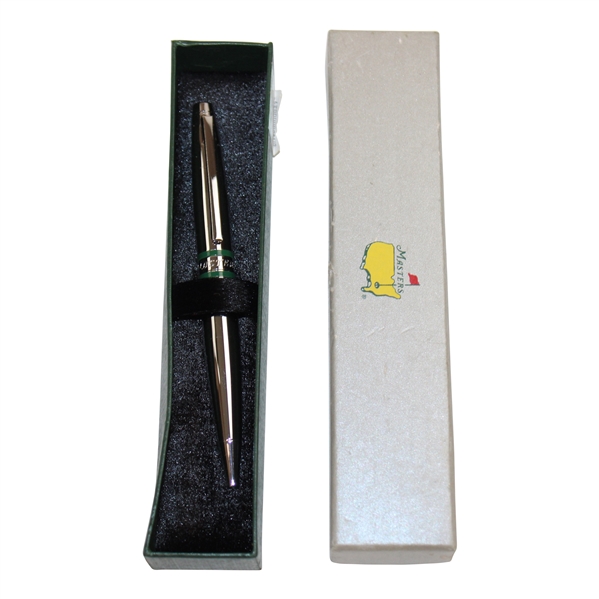 Masters Tournament Silver with Green Band Ballpoint Pen in Original Box