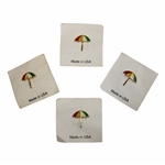 Four (4) Classic Arnold Palmer Umbrella Pins with Original Cardboard Backing