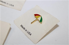 Four (4) Classic Arnold Palmer Umbrella Pins with Original Cardboard Backing