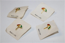 Four (4) Classic Arnold Palmer Umbrella Pins with Original Cardboard Backing