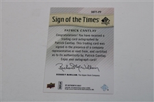 Patrick Cantlay Signed 2013 Upper Deck SP Authentic Sign of the Times Golf Card 