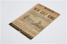 Ben Hogan 1954 'New Golf King' Topps Scoops Card - July 10th
