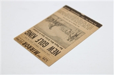 Ben Hogan 1954 'New Golf King' Topps Scoops Card - July 10th