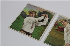 Four (4) Mecca Cigarette Golf Cards 1 Gill Nicholls T218 Champions PSA 4