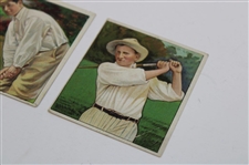 Four (4) Mecca Cigarette Golf Cards 1 Gill Nicholls T218 Champions PSA 4