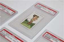 Four (4) PSA Graded Churchman Prominent Golfers Cards