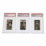 1927 WA&AC Churchman Duncan/Hutchison/Havers Famous Golfers Small Cards - PSA Ex-5(x2) & EX-MT+ 6.5