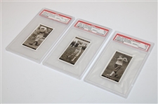 1927 WA&AC Churchman Duncan/Hutchison/Havers Famous Golfers Small Cards - PSA Ex-5(x2) & EX-MT+ 6.5