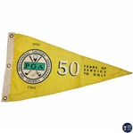 1966 PGA of America 50 Years of Service to Golf Pennant Flag - 1916-1966