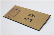 Bob Hope's World Golf Hall of Fame Inductee Name Badge