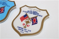 1967 Ryder Cup at Champions GC Grounds & PGA Official Badges