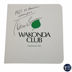 Deane Beman Signed Wakonda Club Scorecard with/1963 US Amateur Champion JSA ALOA