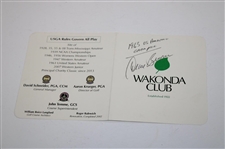 Deane Beman Signed Wakonda Club Scorecard with/'1963 US Amateur Champion' JSA ALOA