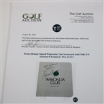 Deane Beman Signed Wakonda Club Scorecard with/'1963 US Amateur Champion' JSA ALOA