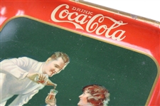Original 1926 Coca-Cola Tin Litho Golf Themed Serving Tray