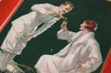 Original 1926 Coca-Cola Tin Litho Golf Themed Serving Tray