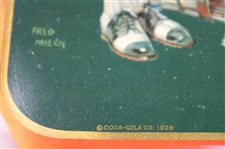 Original 1926 Coca-Cola Tin Litho Golf Themed Serving Tray
