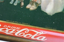 Original 1926 Coca-Cola Tin Litho Golf Themed Serving Tray