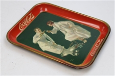 Original 1926 Coca-Cola Tin Litho Golf Themed Serving Tray