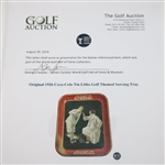 Original 1926 Coca-Cola Tin Litho Golf Themed Serving Tray