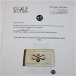 1960 Sam Snead vs Randy Scott 'Celebrity Golf' Televised Exhibition 14kt Gold Money Clip
