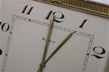 Vintage German Abercrombie & Fitch Square Golf Themed 8 Day Clock